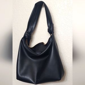 ELIZABETH AND JAMES Black vegan leather hobo bag purse shoulder bag